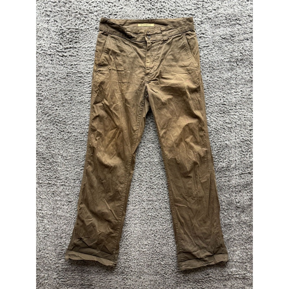 John Varvatos Cotton‎ Baggy Straight Pants Brown Mens Size 28